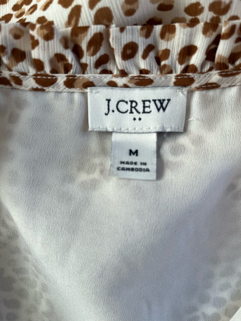 J Crew Leopard Print Blouse Medium - Picture 7 of 7
